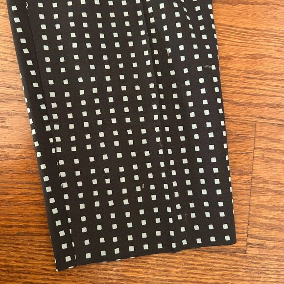 Theory Wool Blend Square Check Straight Leg Cropped Pants Size 8 - Picture 10 of 15
